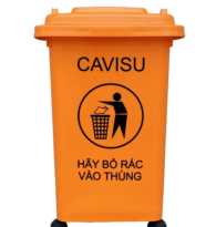 Thùng rác nhập khẩu CAVISU 60 lít màu cam